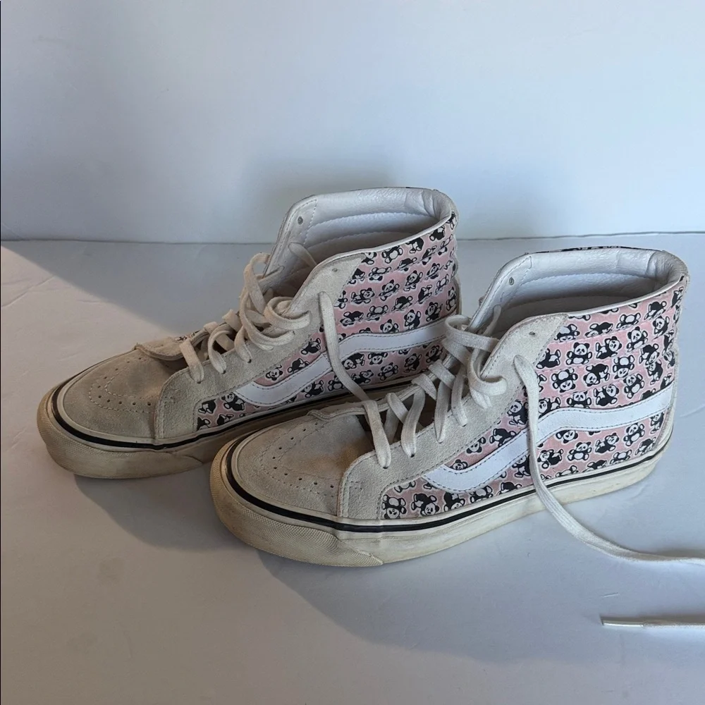Vintage Vans Sk8-Hi Style 38 Pink Panda Print - Men's 9 / Women's 10.5 - Y2K